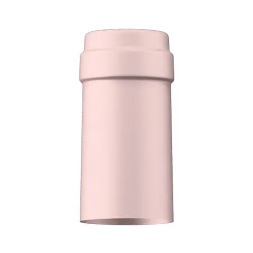 Satin rose gold tin capsule finish for wine bottle customization in Outshinery Lite