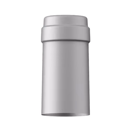 Satin silver tin capsule finish for wine bottle customization in Outshinery Lite