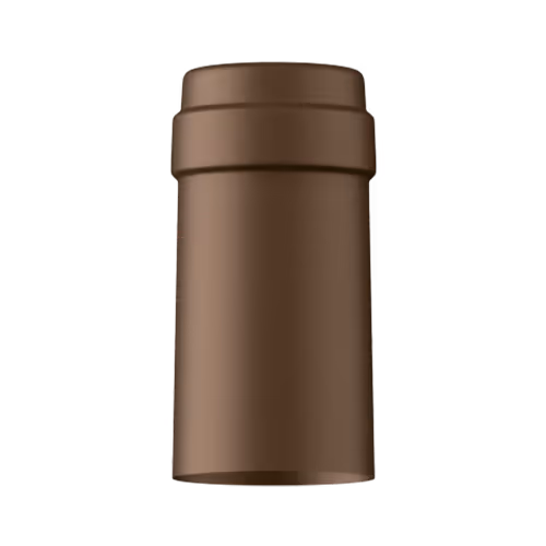 Satin walnut brown tin capsule finish for wine bottle customization in Outshinery Lite