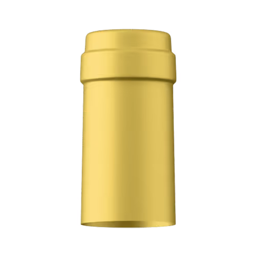 Satin wheat yellow tin capsule finish for wine bottle customization in Outshinery Lite