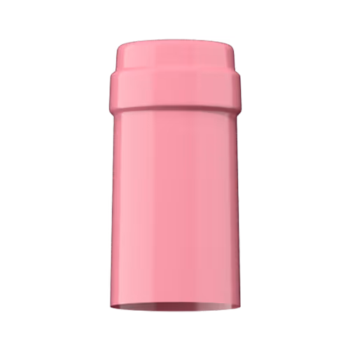 Glossy blush PVC capsule finish for wine bottle customization in Outshinery Lite