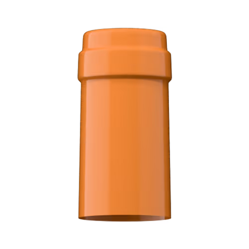 Glossy amber PVC capsule finish for wine bottle customization in Outshinery Lite