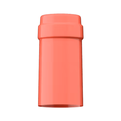 Glossy coral PVC capsule finish for wine bottle customization in Outshinery Lite