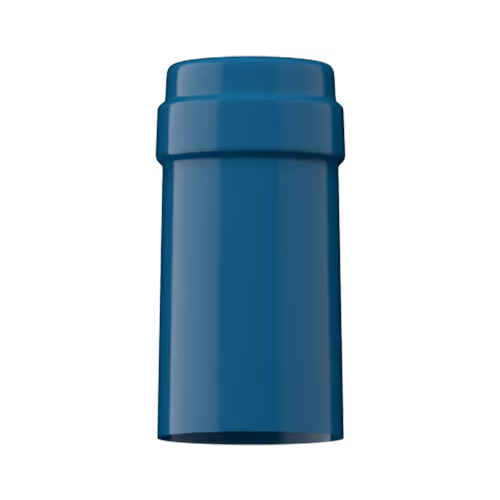 Glossy deep teal PVC capsule finish for wine bottle customization in Outshinery Lite