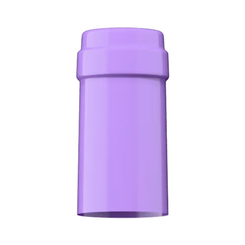 Glossy lavender PVC capsule finish for wine bottle customization in Outshinery Lite