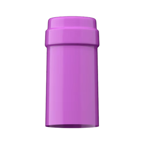 Glossy lilac PVC capsule finish for wine bottle customization in Outshinery Lite