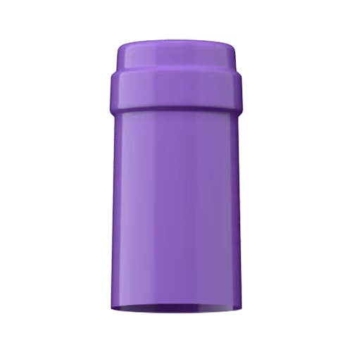 Glossy royal purple PVC capsule finish for wine bottle customization in Outshinery Lite