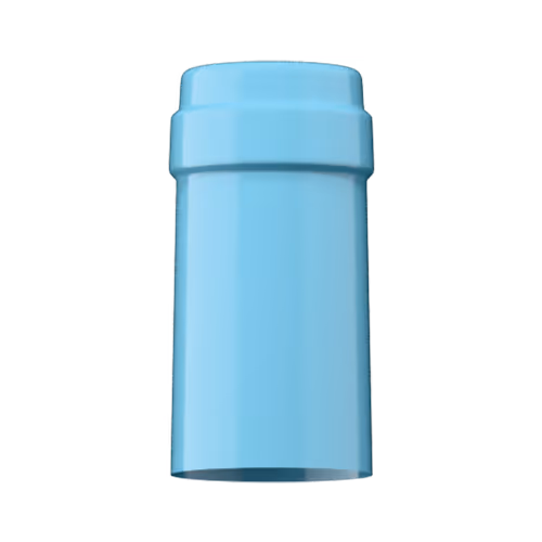 Glossy sky blue PVC capsule finish for wine bottle customization in Outshinery Lite