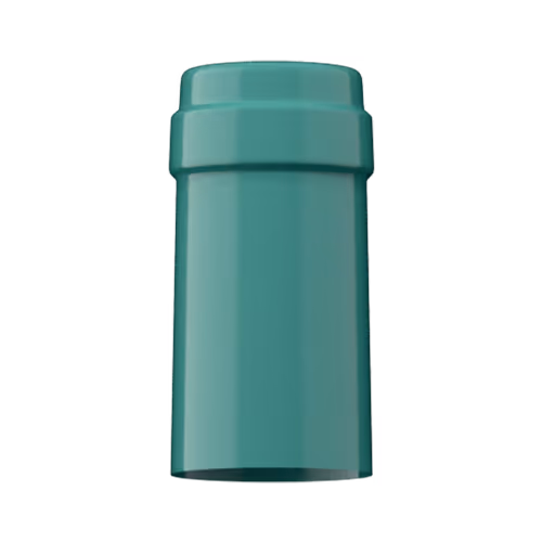 Glossy sea green PVC capsule finish for wine bottle customization in Outshinery Lite