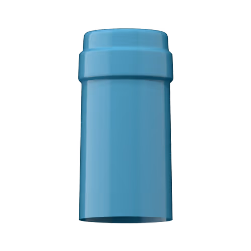 Glossy teal blue PVC capsule finish for wine bottle customization in Outshinery Lite