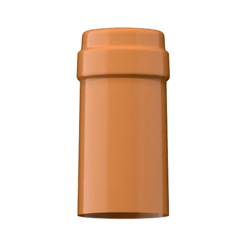 Glossy terracotta PVC capsule finish for wine bottle customization in Outshinery Lite