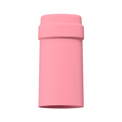 Matte blush tin capsule finish for wine bottle customization in Outshinery Lite