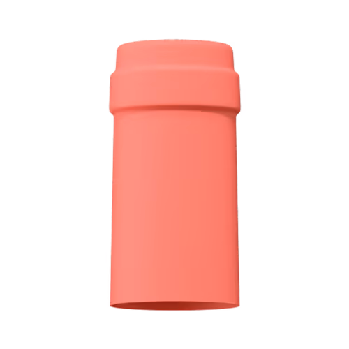 Matte coral tin capsule finish for wine bottle customization in Outshinery Lite