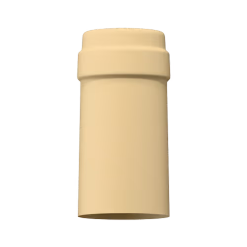 Matte ivory tin capsule finish for wine bottle customization in Outshinery Lite