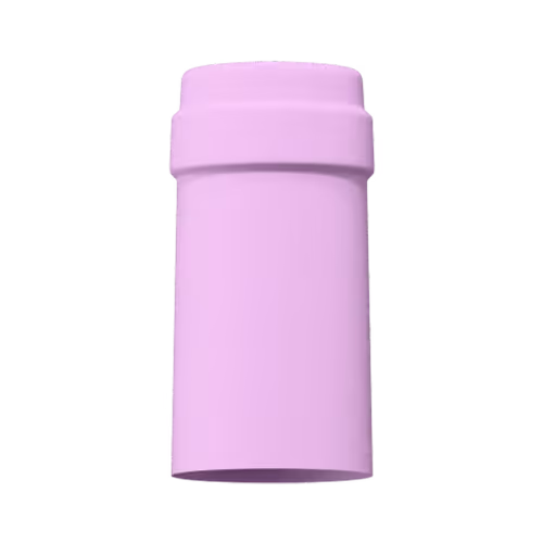 Matte light lilac tin capsule finish for wine bottle customization in Outshinery Lite