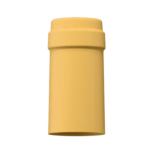 Matte mustard tin capsule finish for wine bottle customization in Outshinery Lite