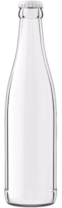 Unlabeled Pilsner 341ml beer bottle with crown cap, bottle shape option in Outshinery Lite