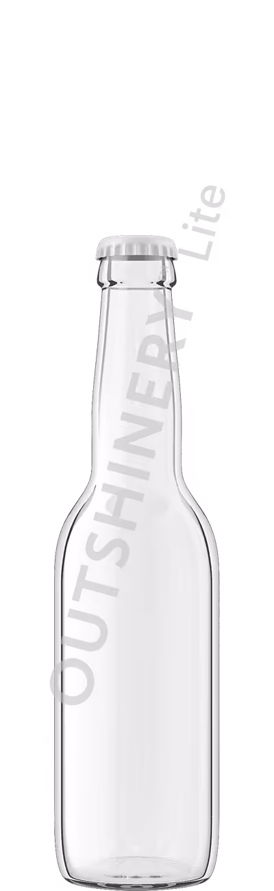 Commander 12oz beer bottle with crown cap, beer bottle render in Outshinery Lite library
