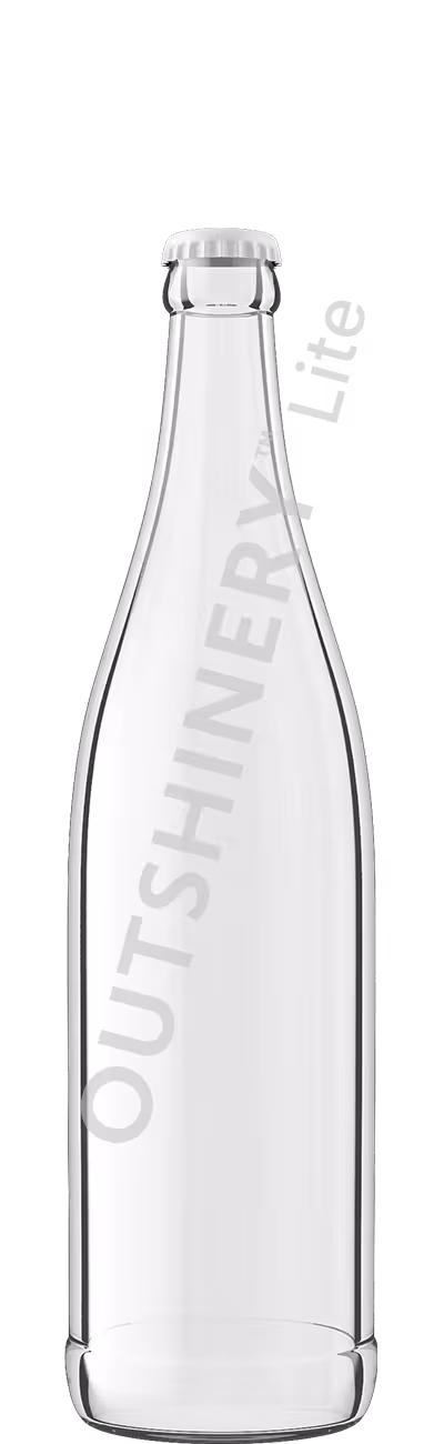 Pilsner 22oz beer bottle with crown cap, large format beer bottle render in Outshinery Lite
