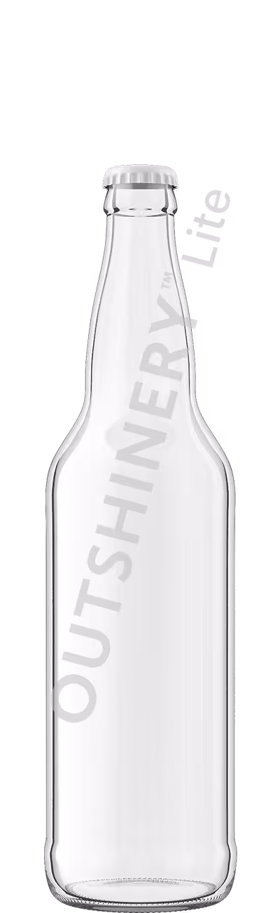 Commander 22oz beer bottle with crown cap, large format beer bottle render in Outshinery Lite