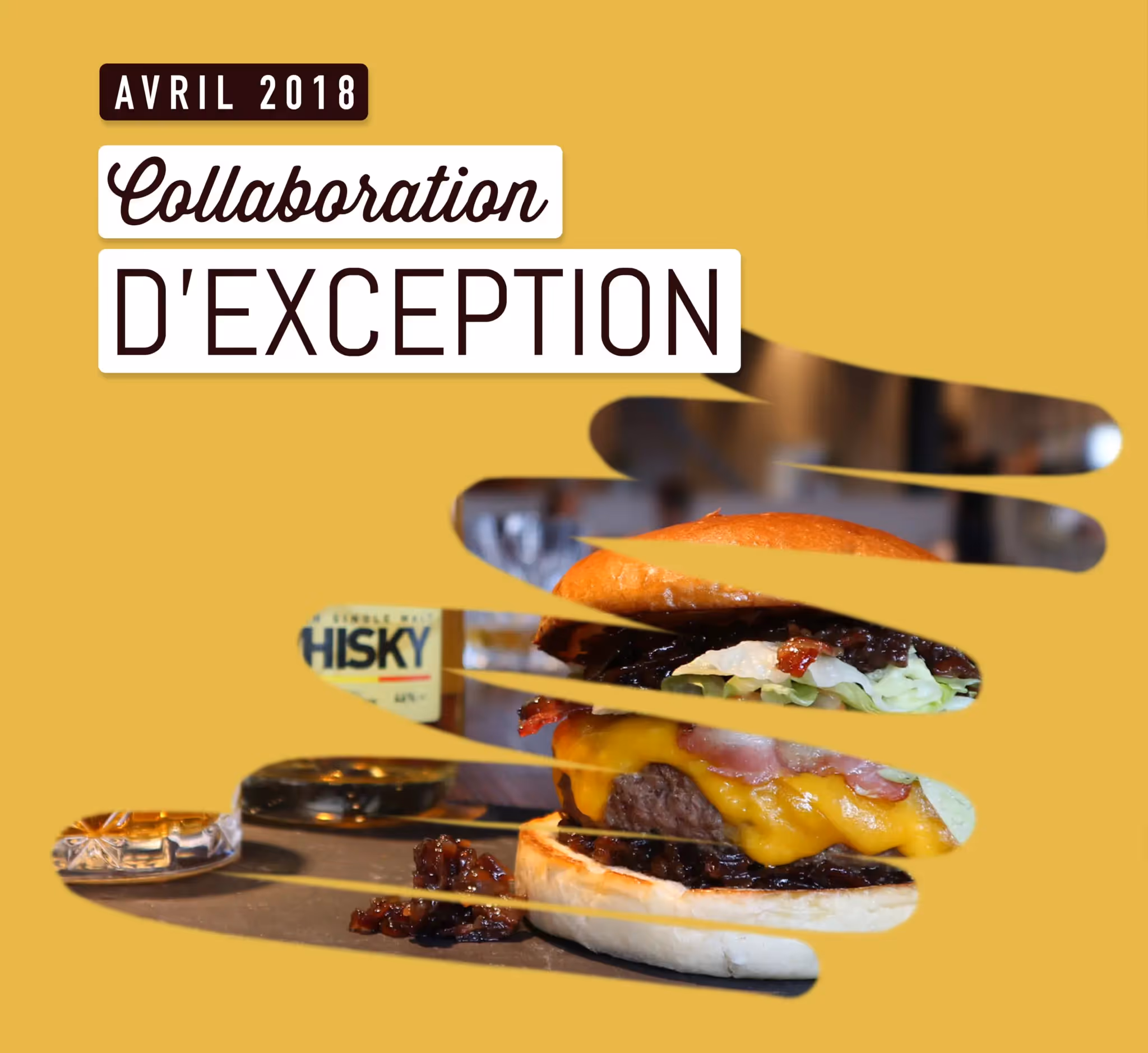 Huggy's bar burger collaboration whisky belgian owl