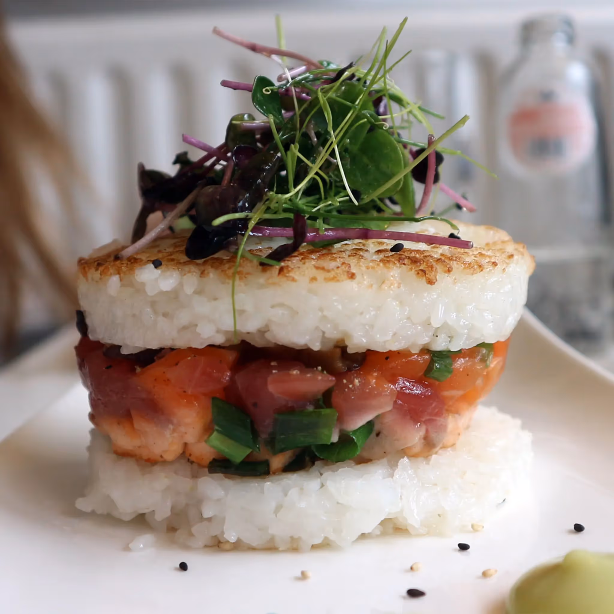 close up Sushi Burger huggy's bar