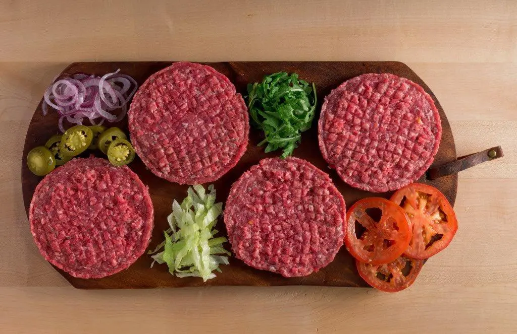 plateau burger patty viande