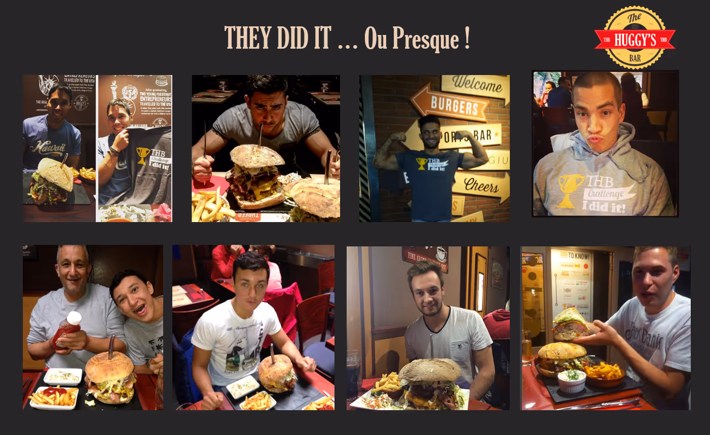 les challengers du Challenge burgers du Huggy's bar