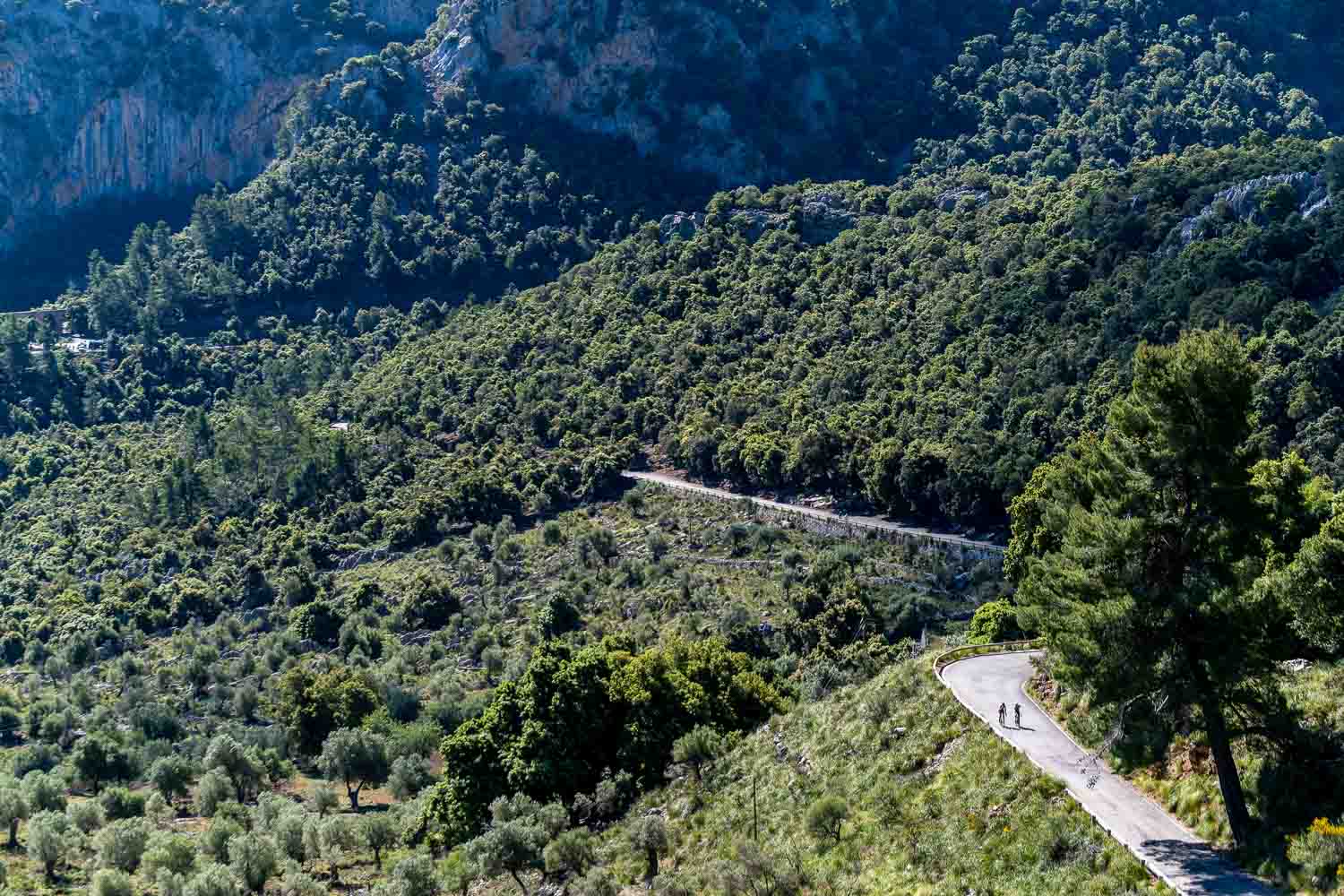 Climbing to Sa Calobra