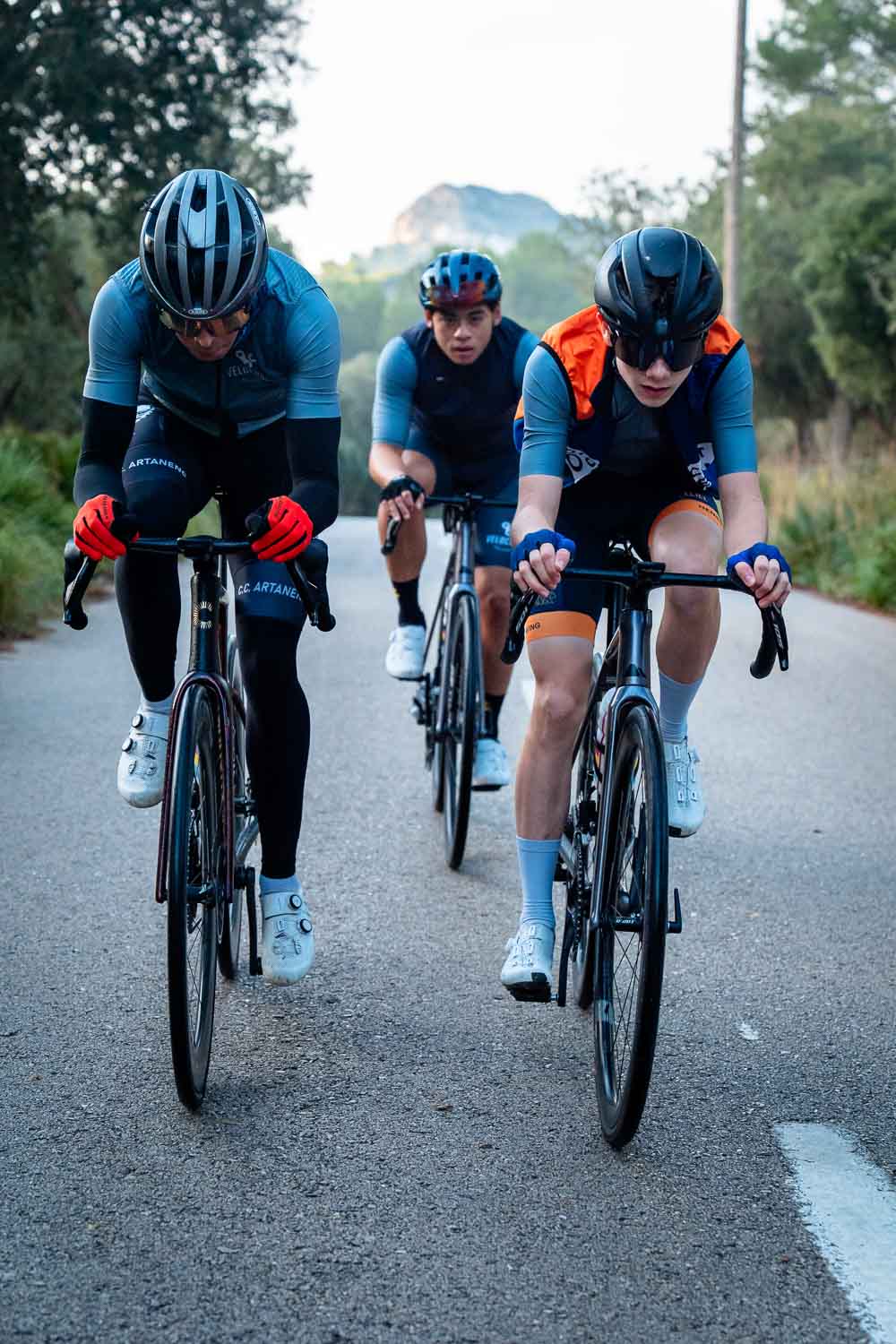 Front of group peloton