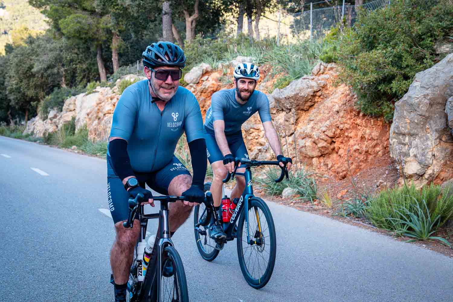 Two happy cyclists