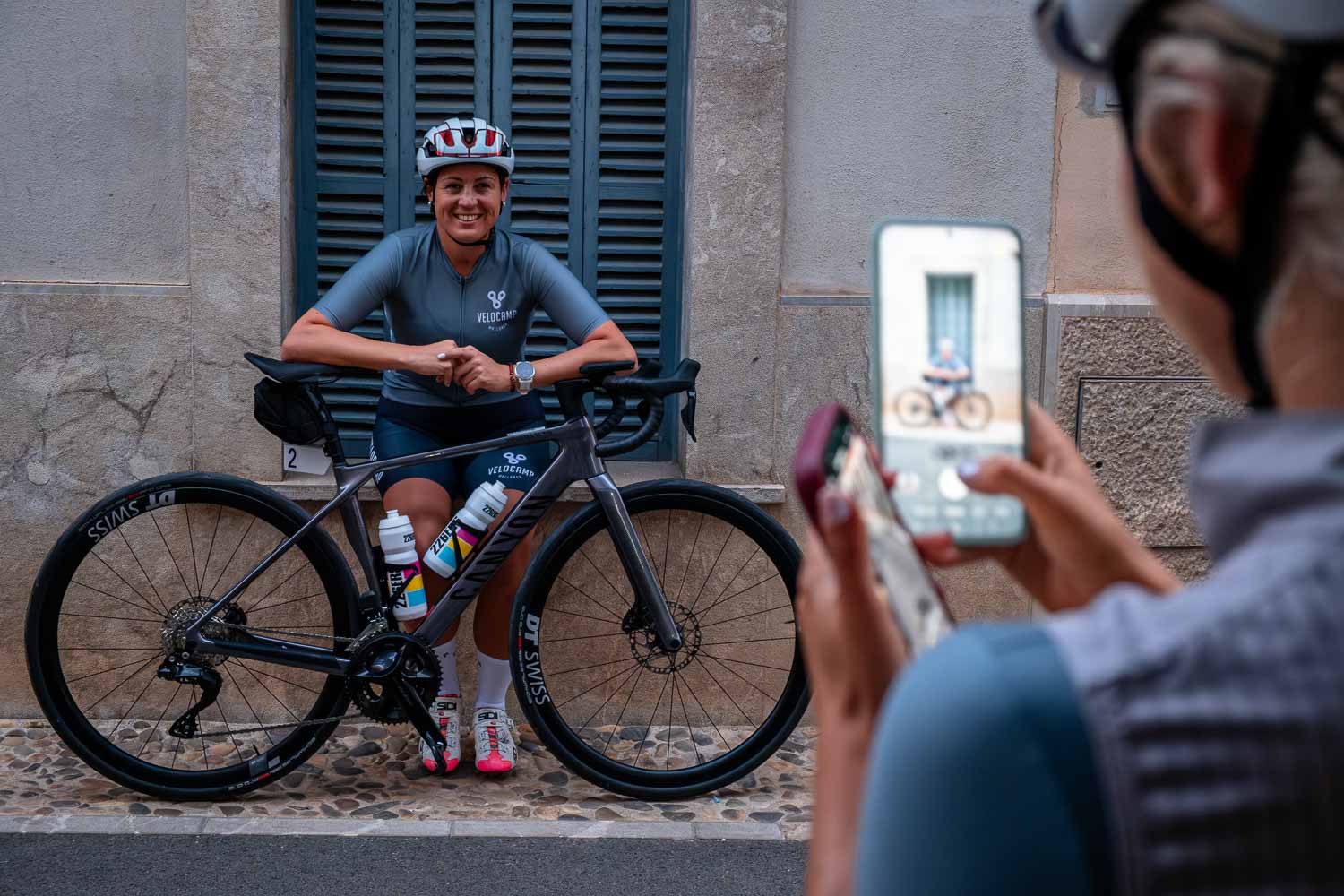 Lady cyclist photo