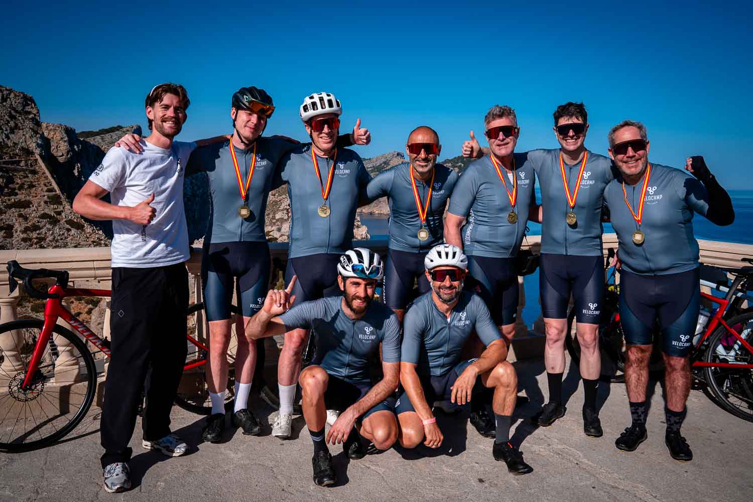 Velocamp group on Formentor terrace