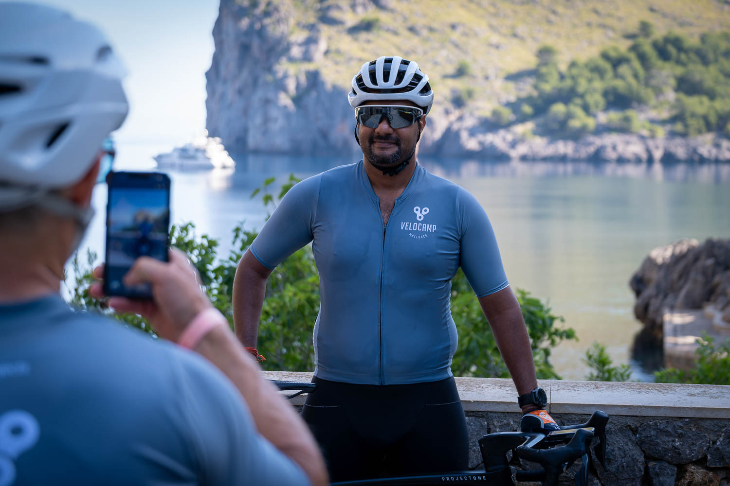 Cyclist photo port Sa Calobra