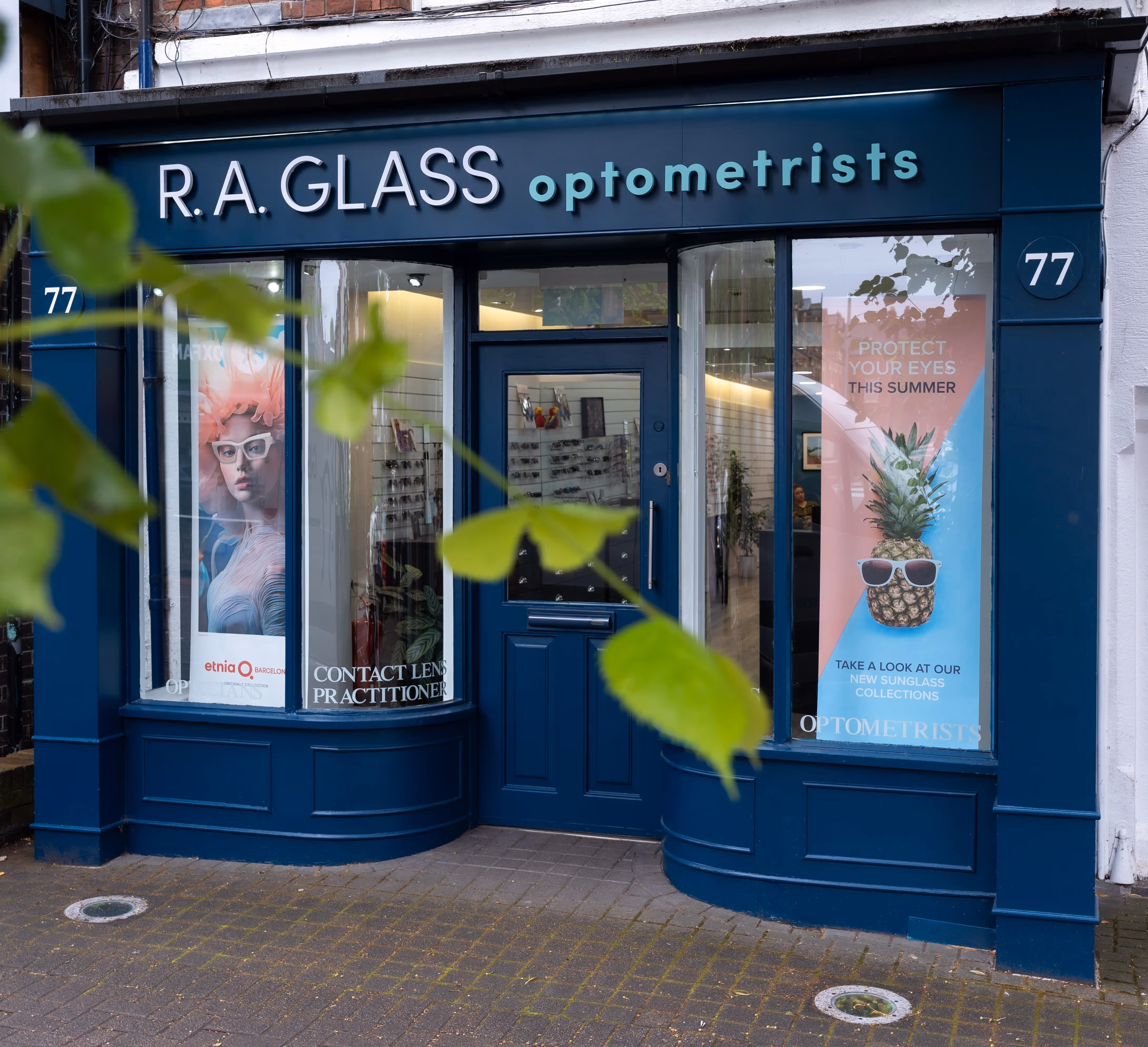 R. A glass belfast exterior shot of the practice.