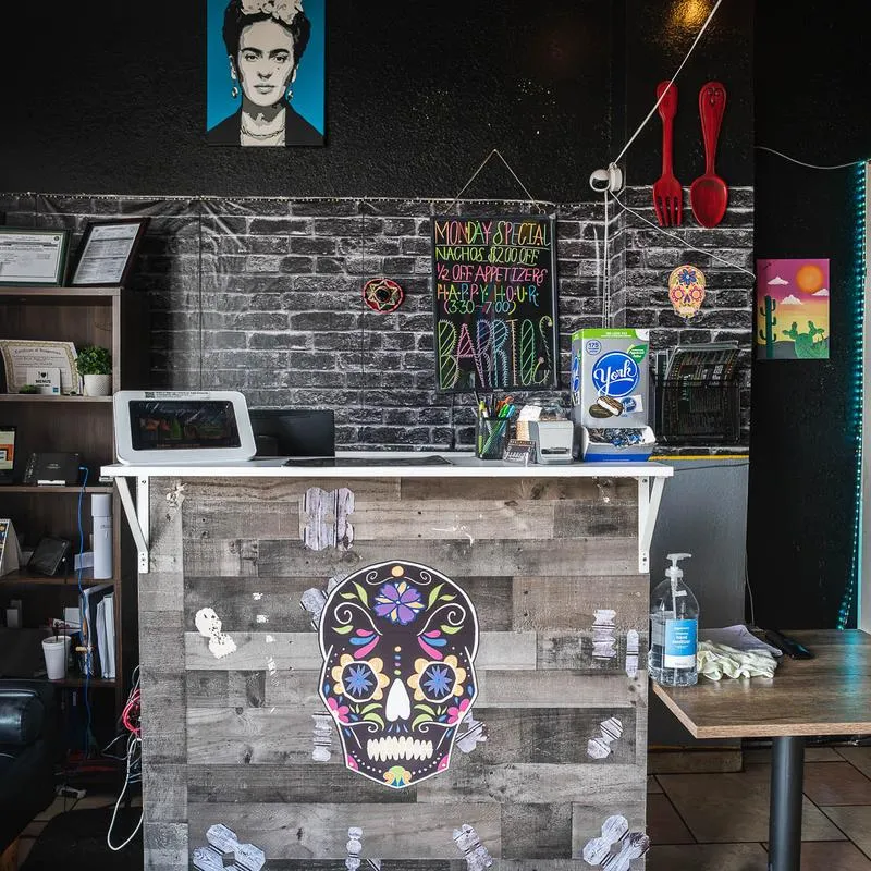 A view of our cash register bar