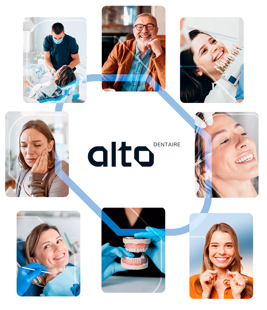 Regroupement de la gamme de services complet de dentisterie offerts chez Alto Dentaire