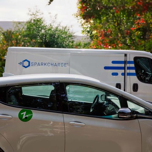 SparkCharge EV Charging Van Delivers Energy to Zipcar Rideshare Company to help keep their decentralized fleet charged