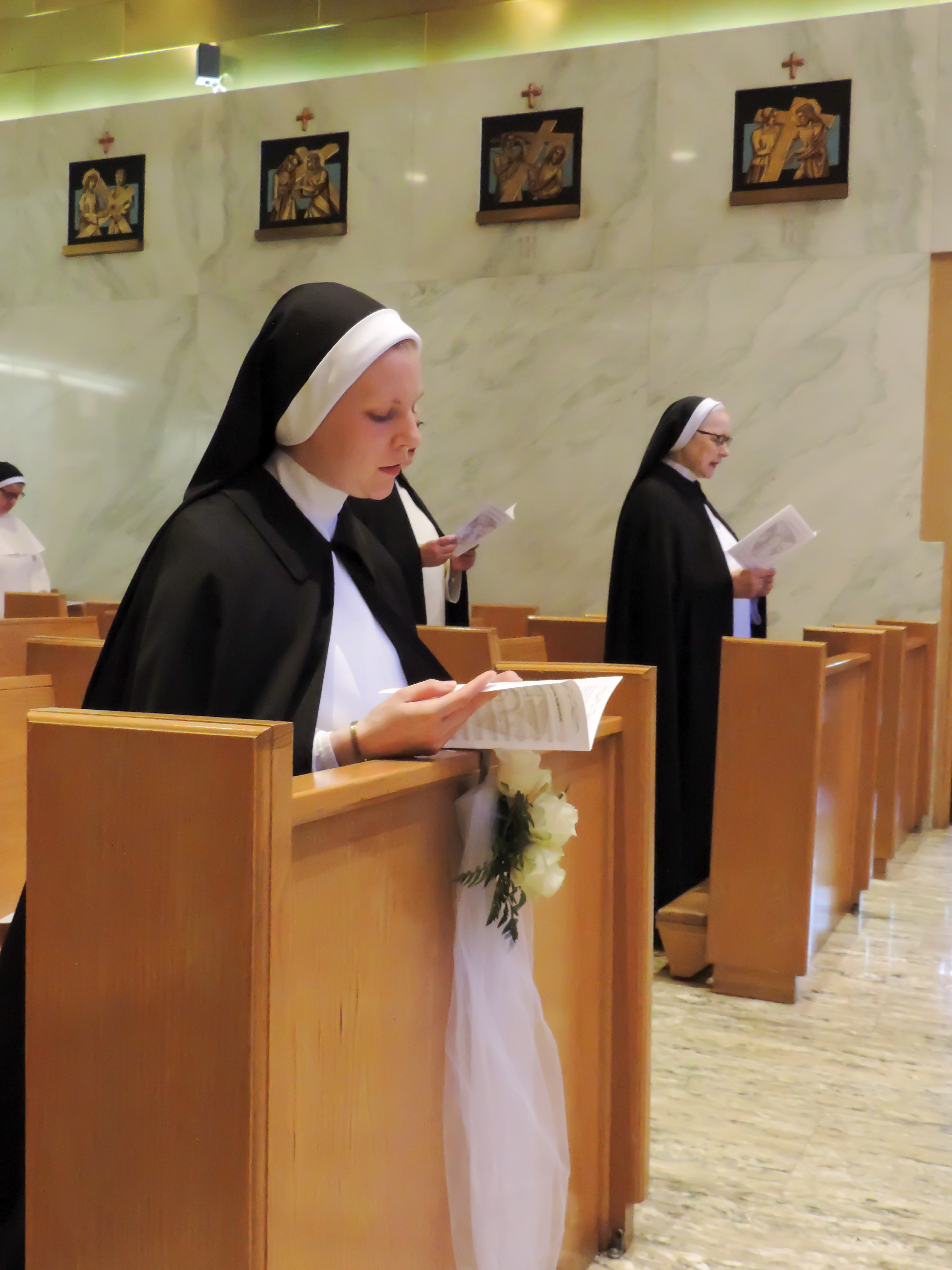 Sister Felicity affirms her fiat to the Lord as she renews her vows of chastity, poverty, and obedience!