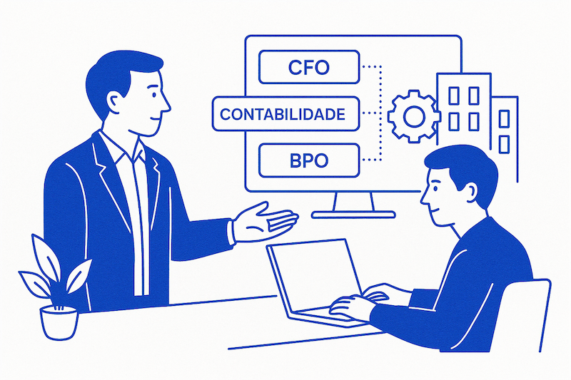 dois homens conversando sobre finanças