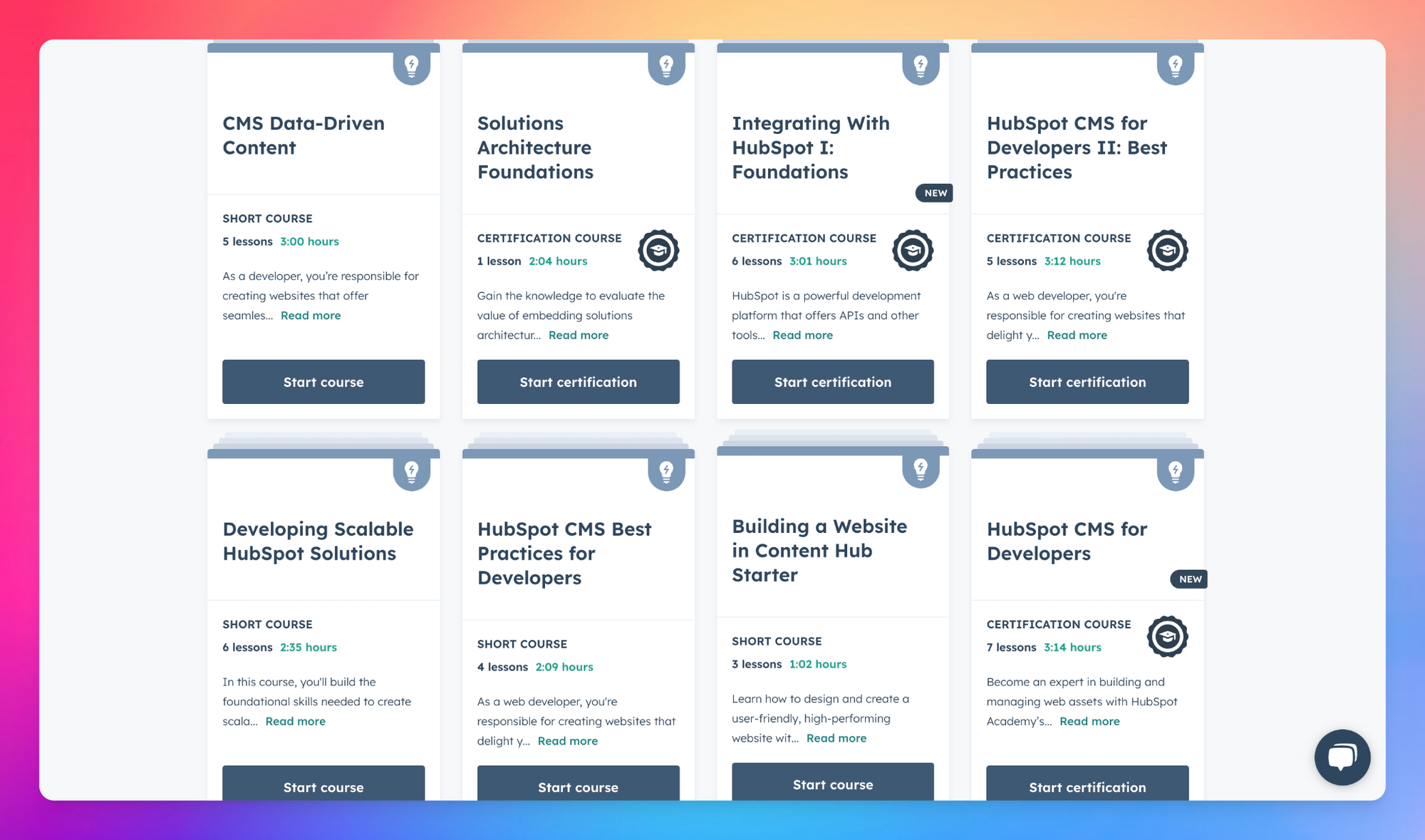 HubSpot's Academy offers a range of free online courses and certifications, allowing users to deepen their knowledge of its marketing tools at their own pace, which increases product proficiency and loyalty.