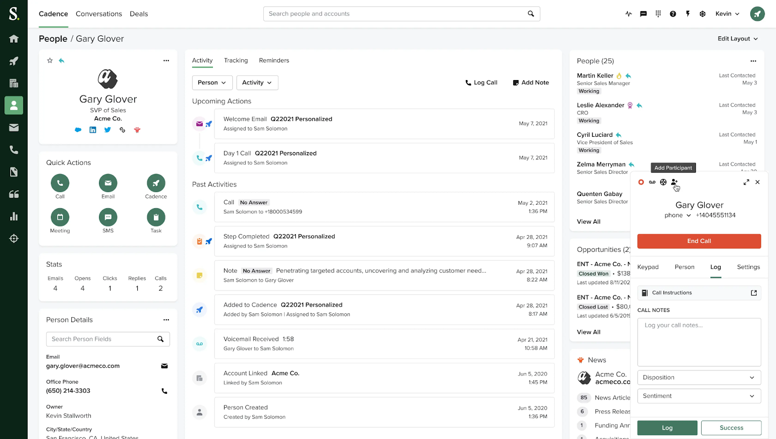 SalesLoft screenshot