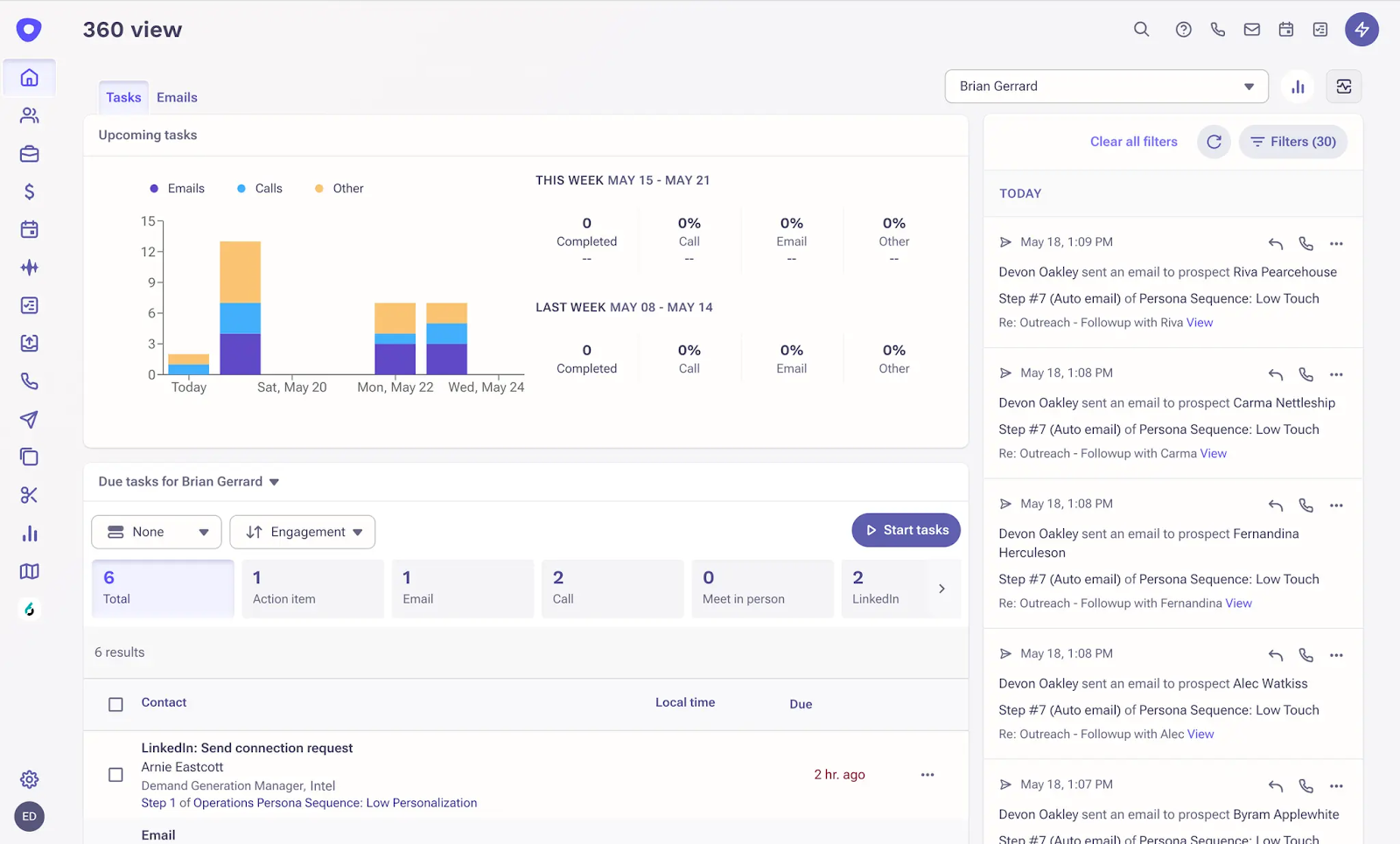 Outreach screenshot