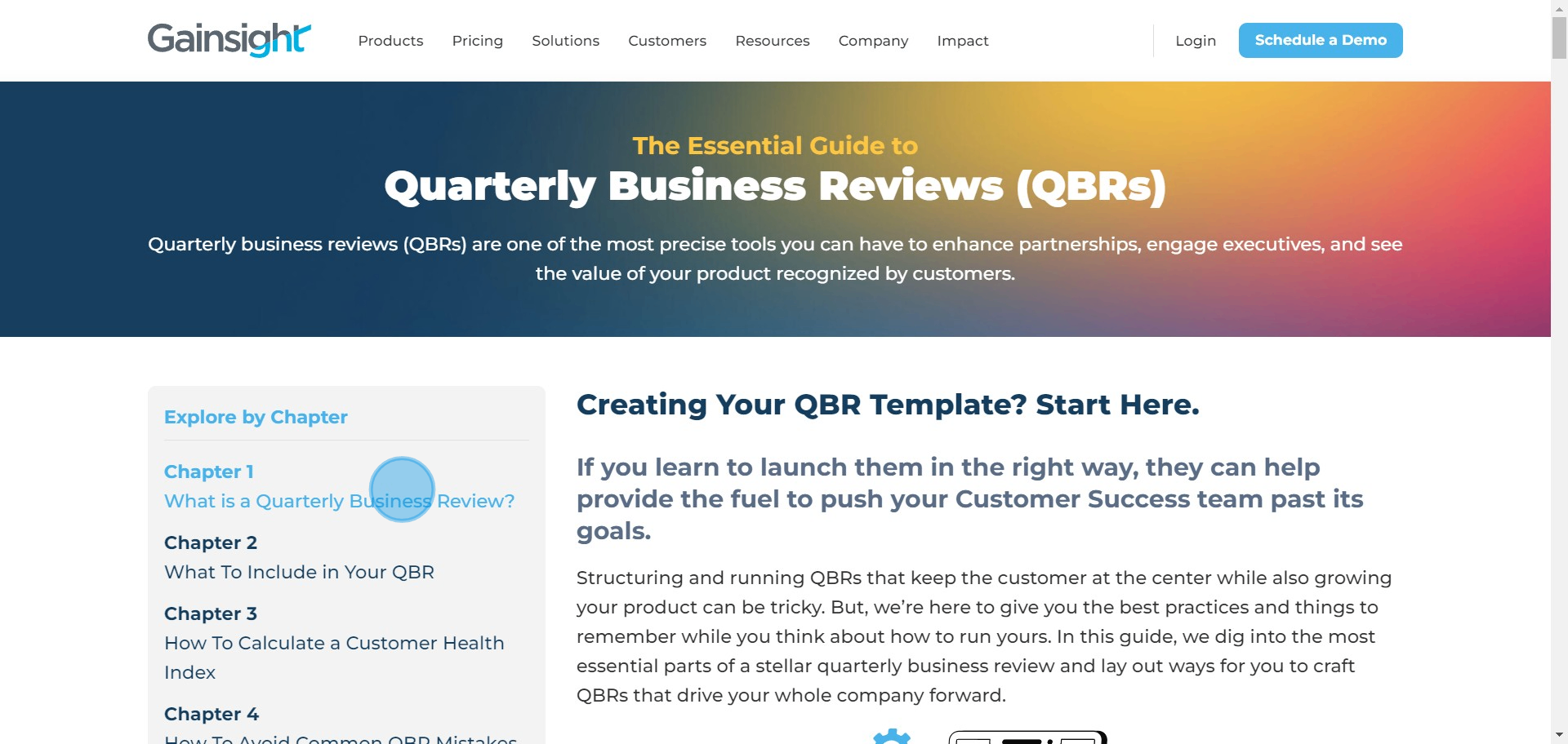5 Click on "What is a Quarterly Business Review?"