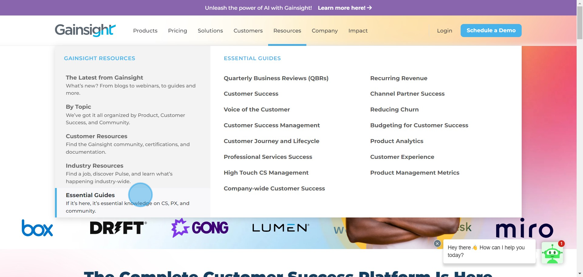 3 Click on "Essential Guides"
