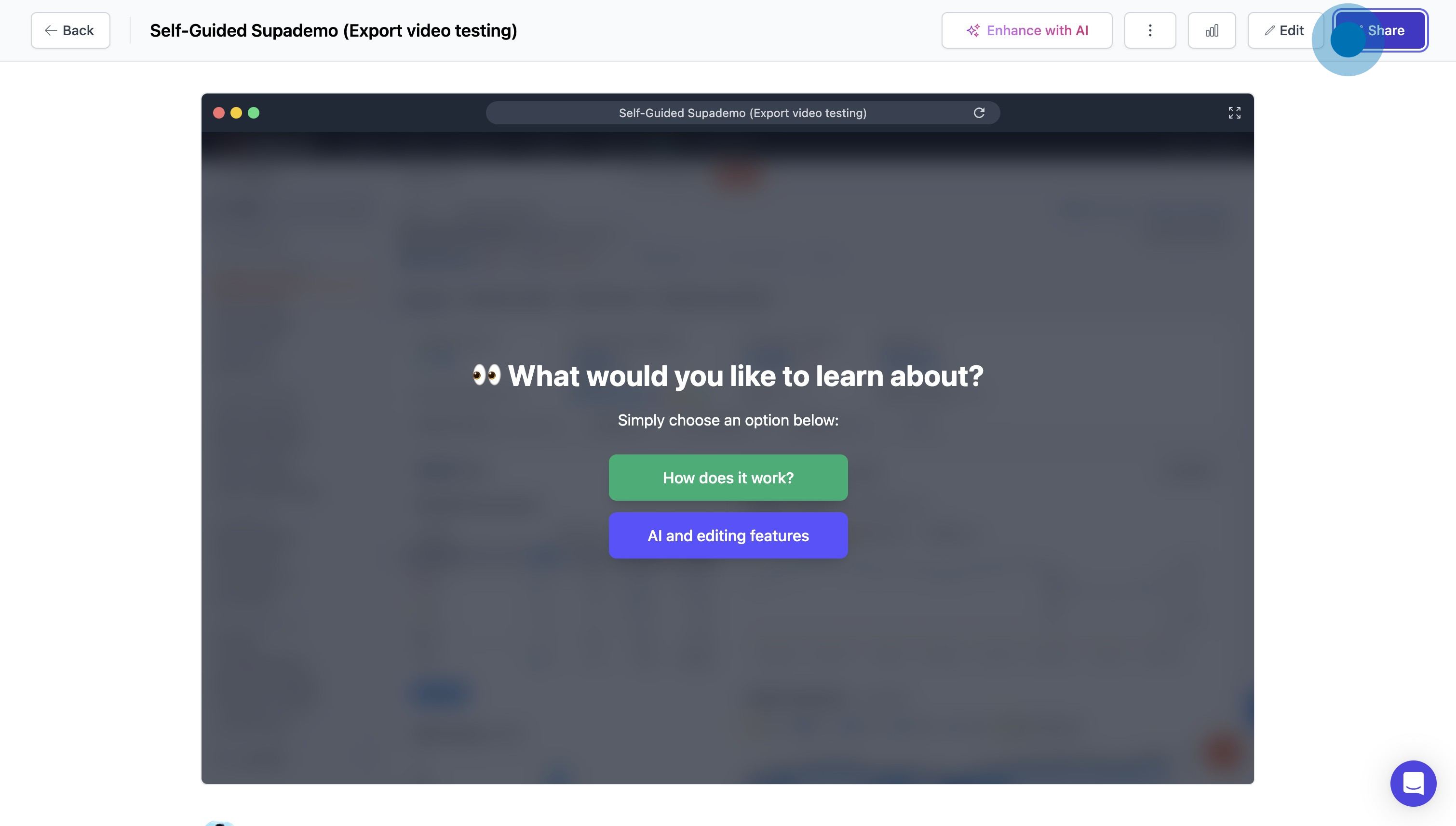 1 Click on "Share"