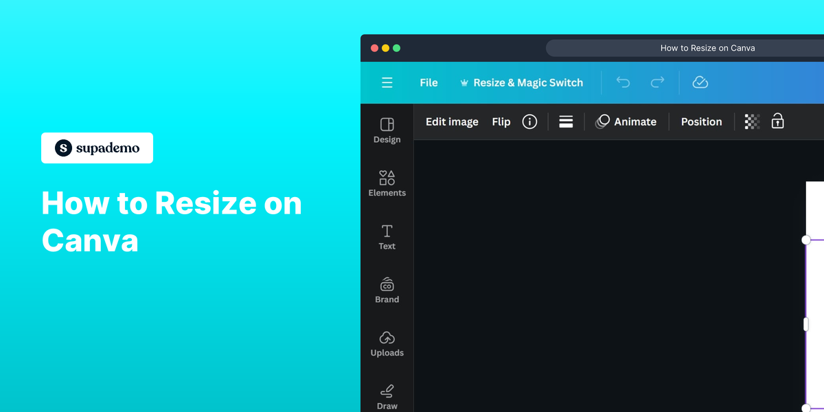 How to resize on Canva
