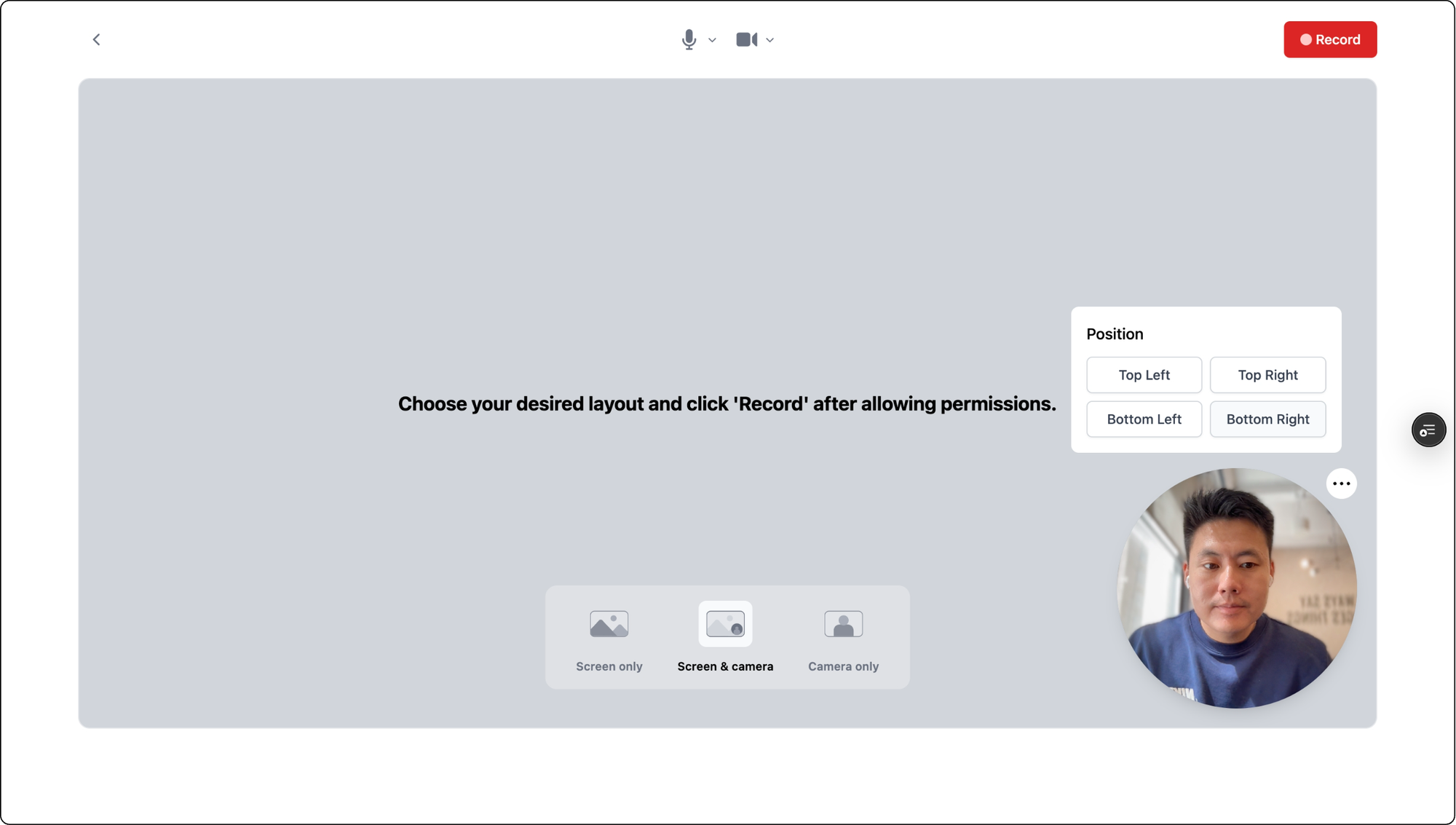 New: Hover over the webcam area to reposition!