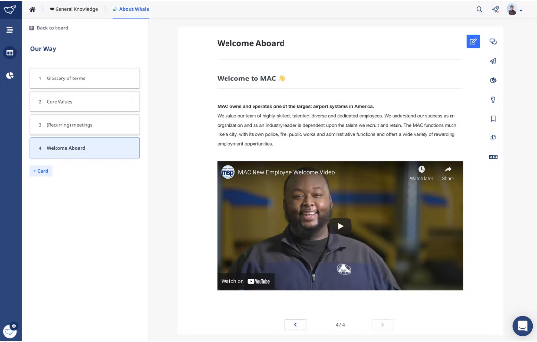 Whale product UI