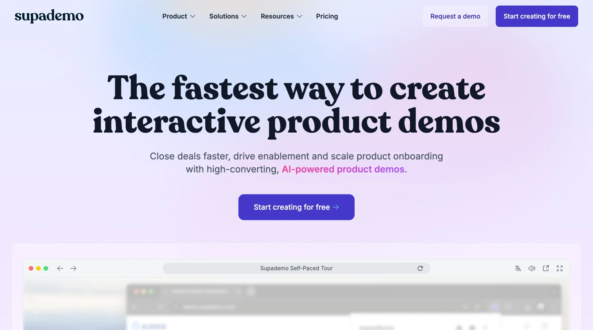 Turn product tours into self-guided interactive demos using Supademo